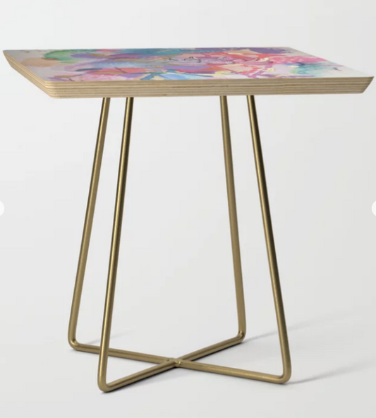 side table "drown in love, bathe in gratitude, swim in abundance"