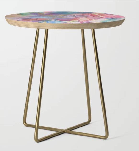 side table "drown in love, bathe in gratitude, swim in abundance"