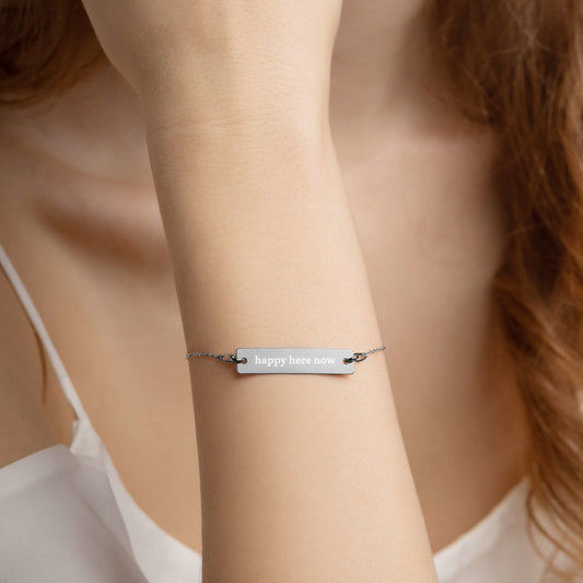 "happy here now" bracelet