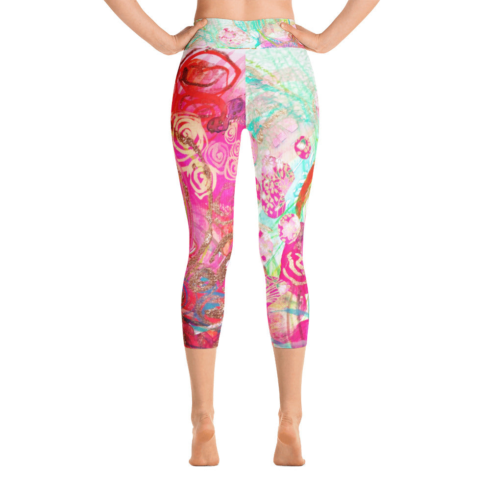 Yoga Capri Pants Rumi "there is a language that doesn't use words - listen"