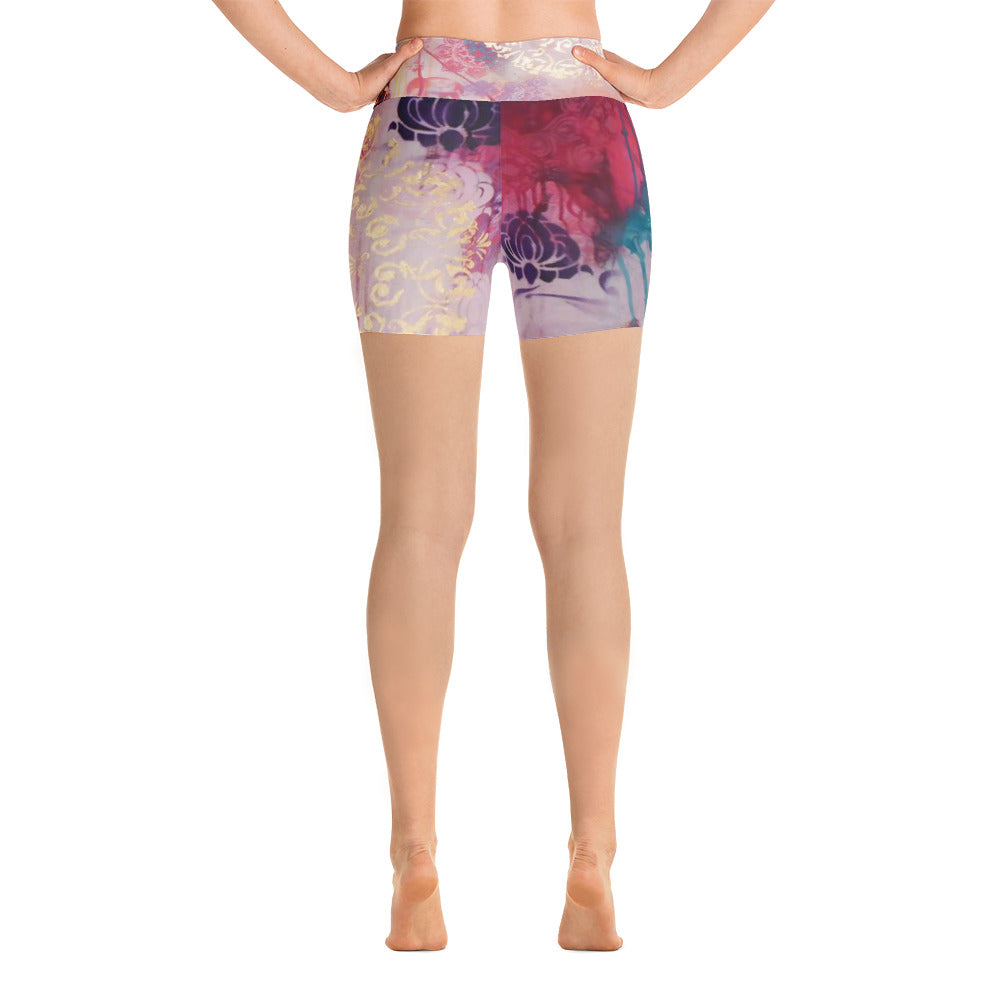 Yoga Shorts "lean towards joy"