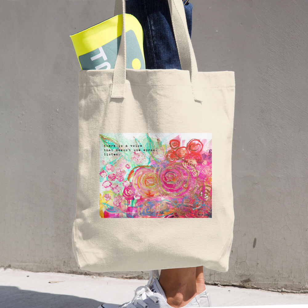 Farmer's Market Bag ´Rumi´ "there is a language that doesn't use words - listen"