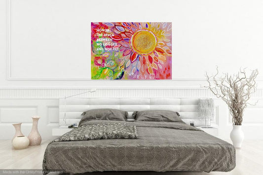 honor the space between no longer and not yet