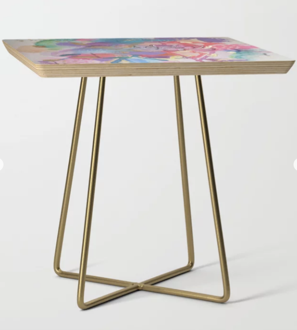 side table "drown in love, bathe in gratitude, swim in abundance"