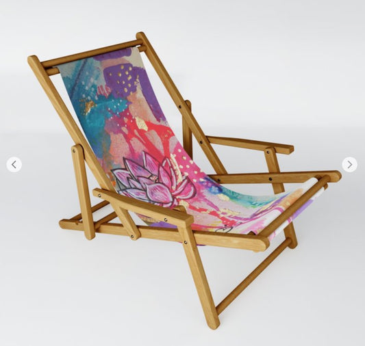 Sling Chair "Drown in love, bathe in gratitude, swim in abundance"