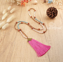 Mala Necklace "be in love with your life" - Pink