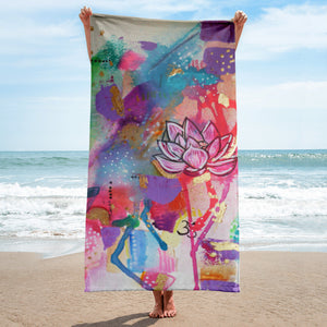 Beach towel "bathe in abundance"
