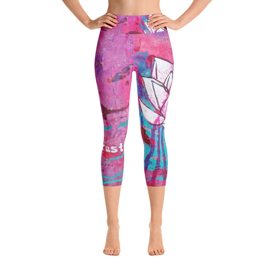 Yoga Capri Pants "love and trust - this is all"