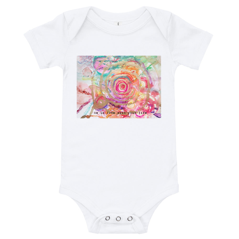 Yoga Baby Bodysuit "be in love with your life"