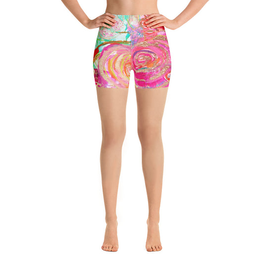 Yoga Shorts Rumi "there is a language that doesn't use words - listen"