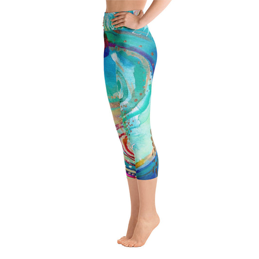 Yoga Capri Pants Rumi "gratitude is the wine for the soul - go on, get drunk"