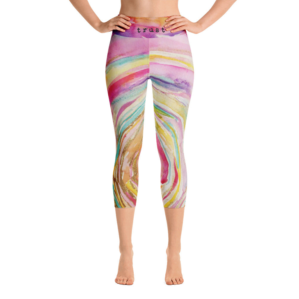 Yoga Capri Pants "trust"