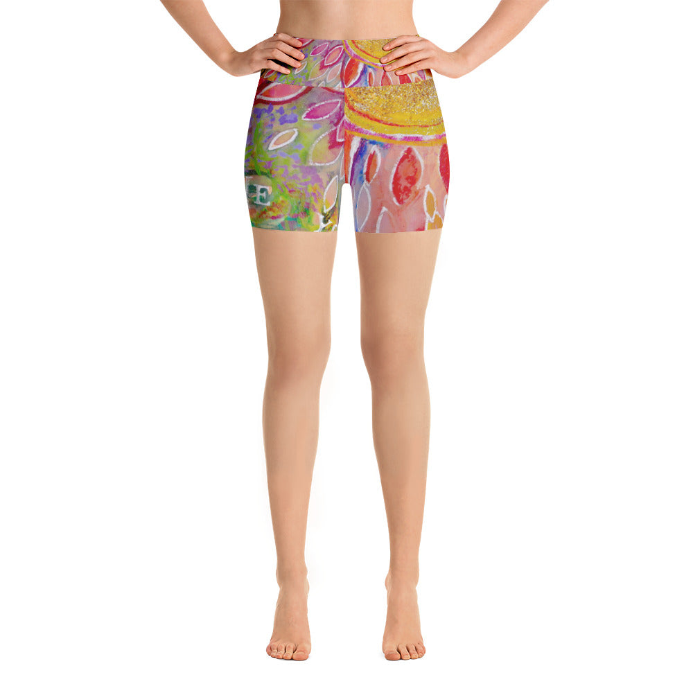 Yoga Shorts "love yourself"