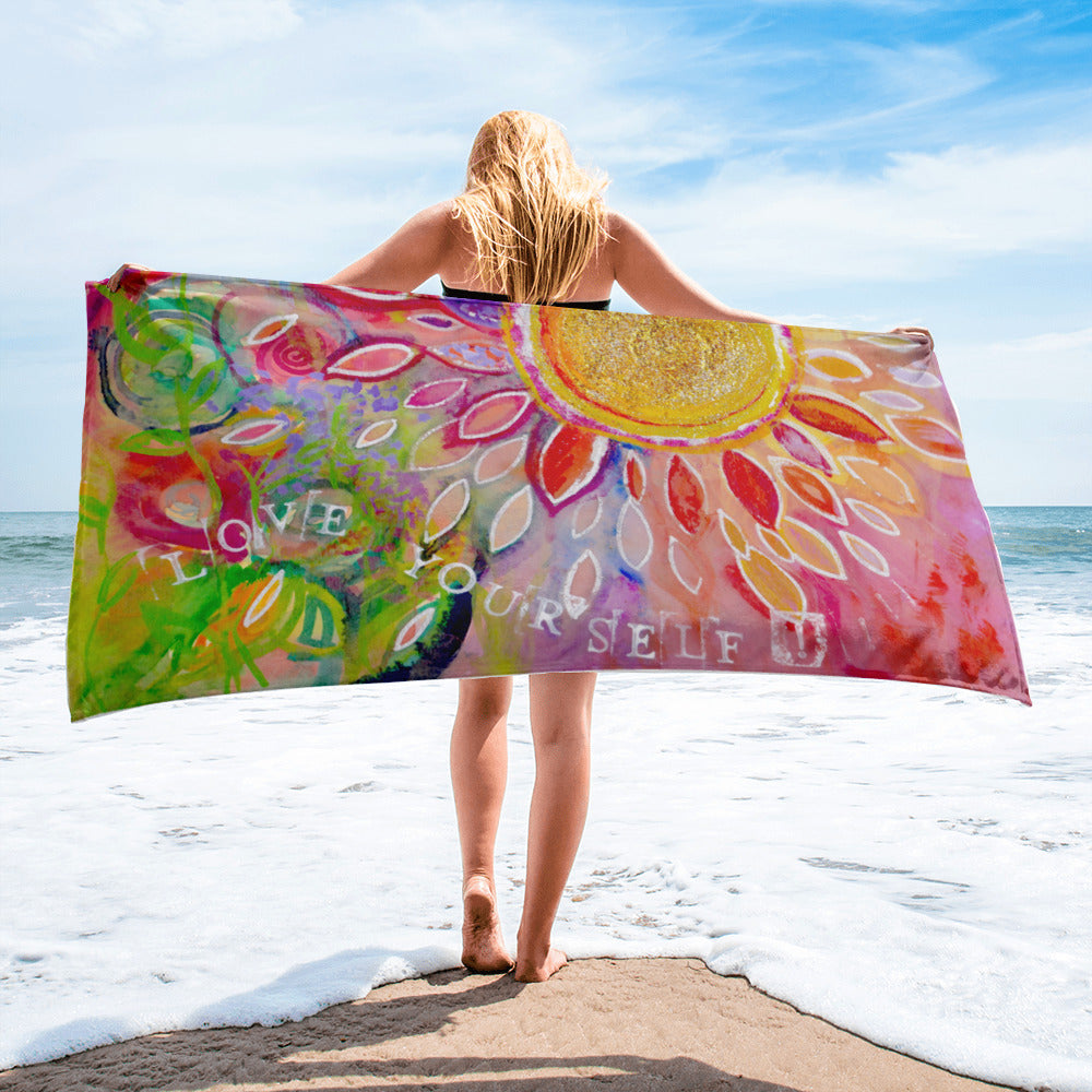 Beach towel "love yourself!