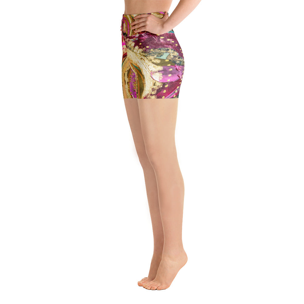 Yoga Shorts Rumi "giving thanks for abundance is greater than abundance itself"