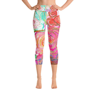 Yoga Capri Pants Rumi "there is a language that doesn't use words - listen"