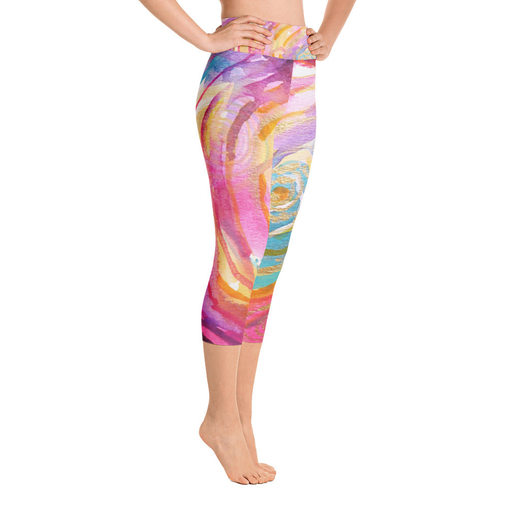 Yoga Capri Pants Rumi "what you seek is seeking you"