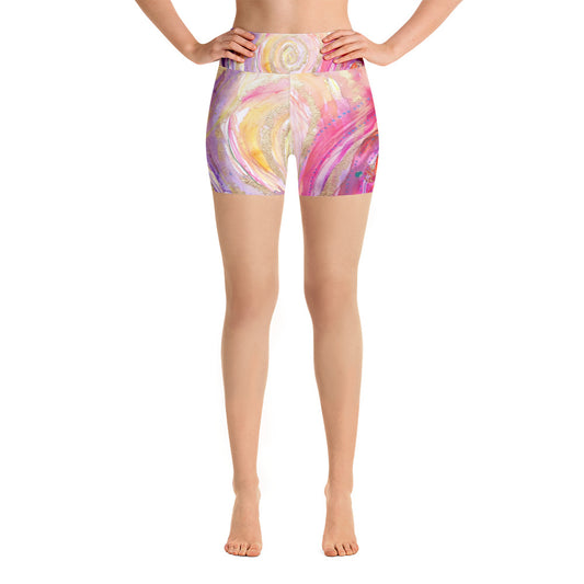 Yoga Shorts Rumi "you have escaped the cage, your wings are stretched, now fly"