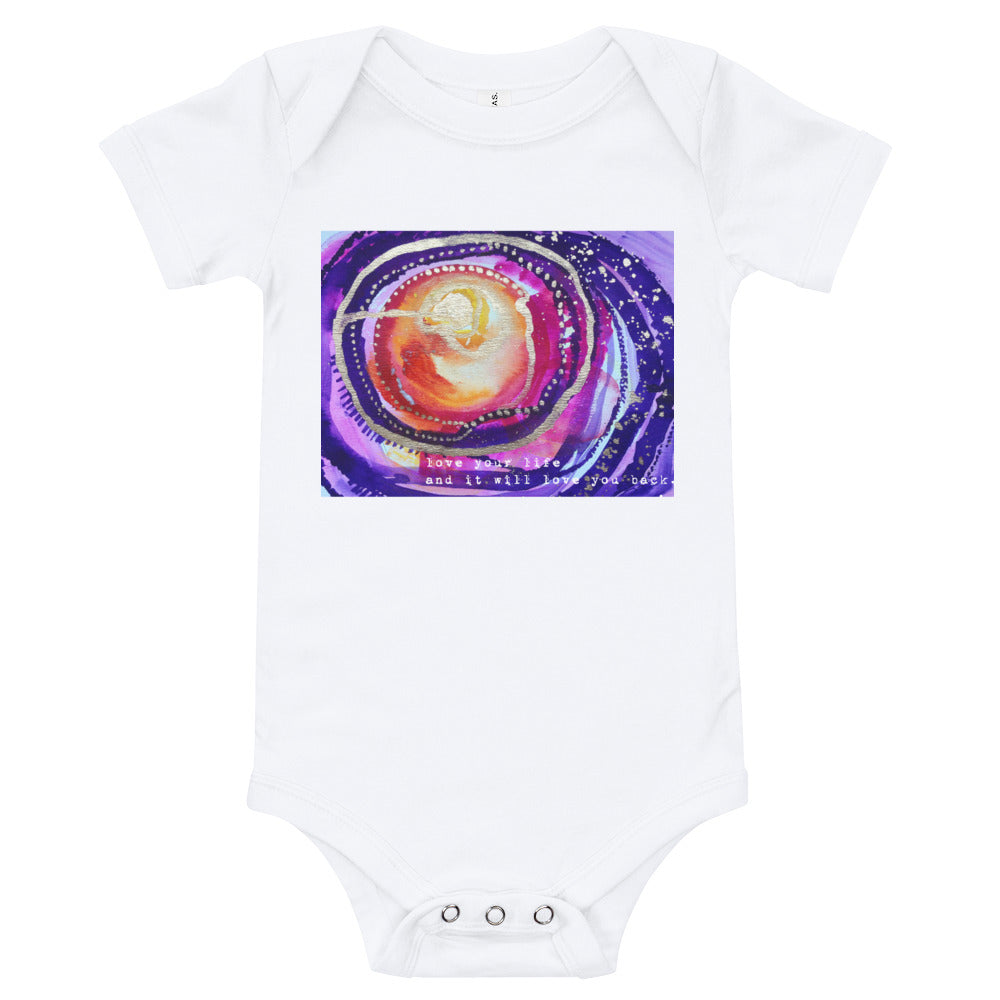 Yoga Baby Bodysuit "love your life and it will love you back"