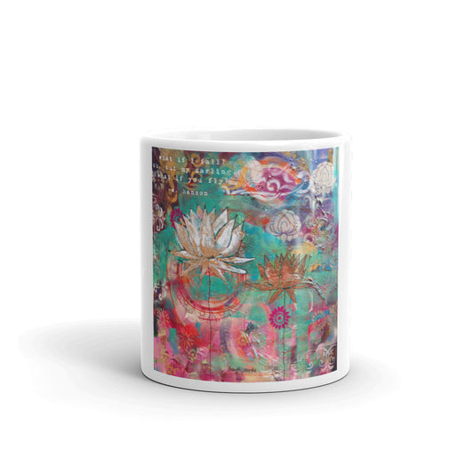 Mug "what if I fall? oh my darling, what if you fly? e.h."