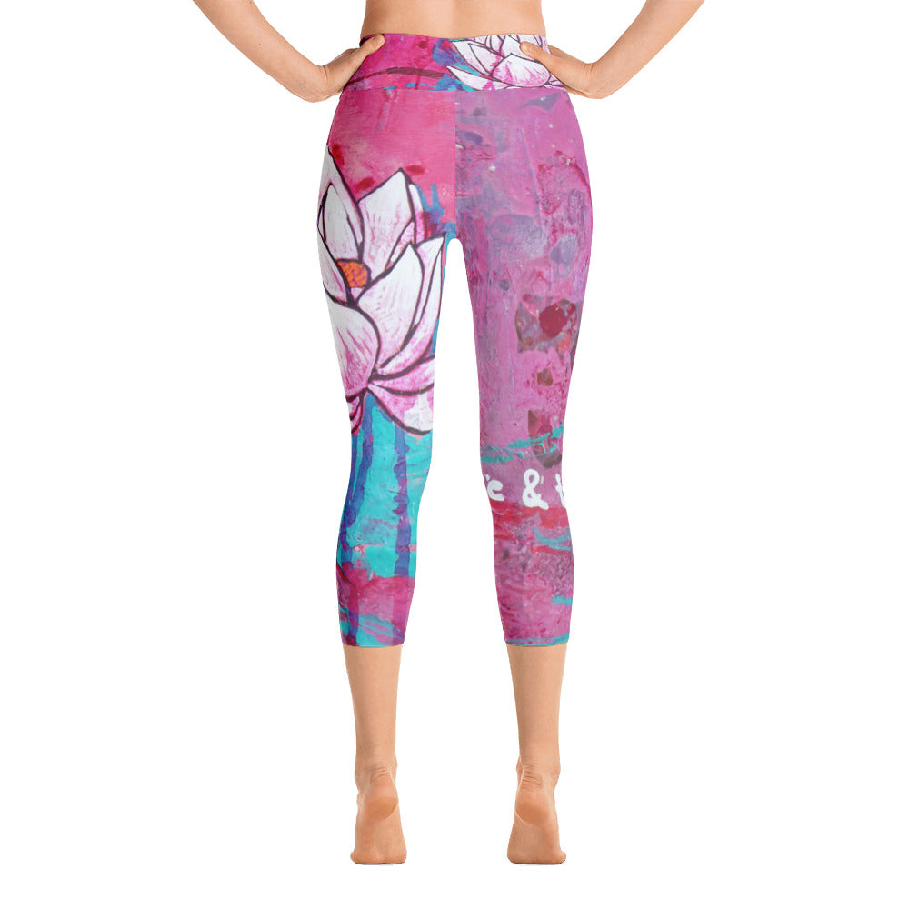 Yoga Capri Pants "love and trust - this is all"