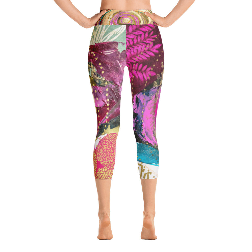 Yoga Capri Pants "giving thanks for abundance is greater than abundance itself"
