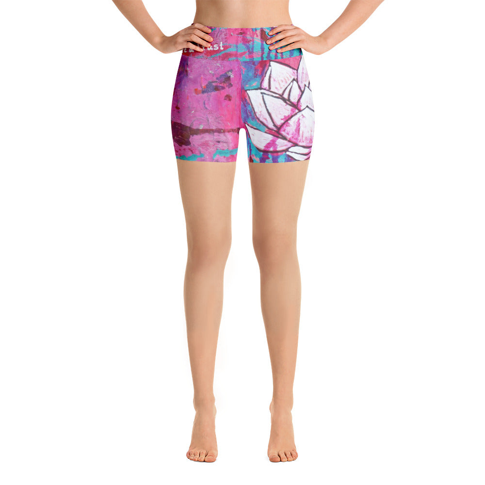 Yoga Shorts "love and trust - this is all"