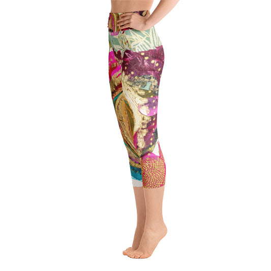 Yoga Capri Pants "giving thanks for abundance is greater than abundance itself"
