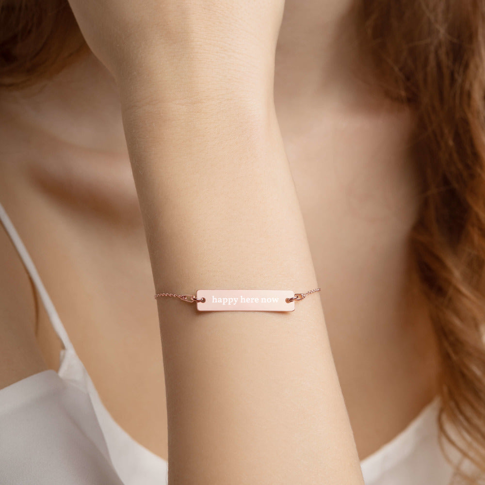 "happy here now" bracelet