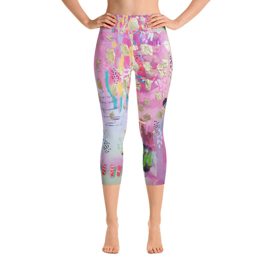 Yoga Capri Pants "be the goddess you already are"
