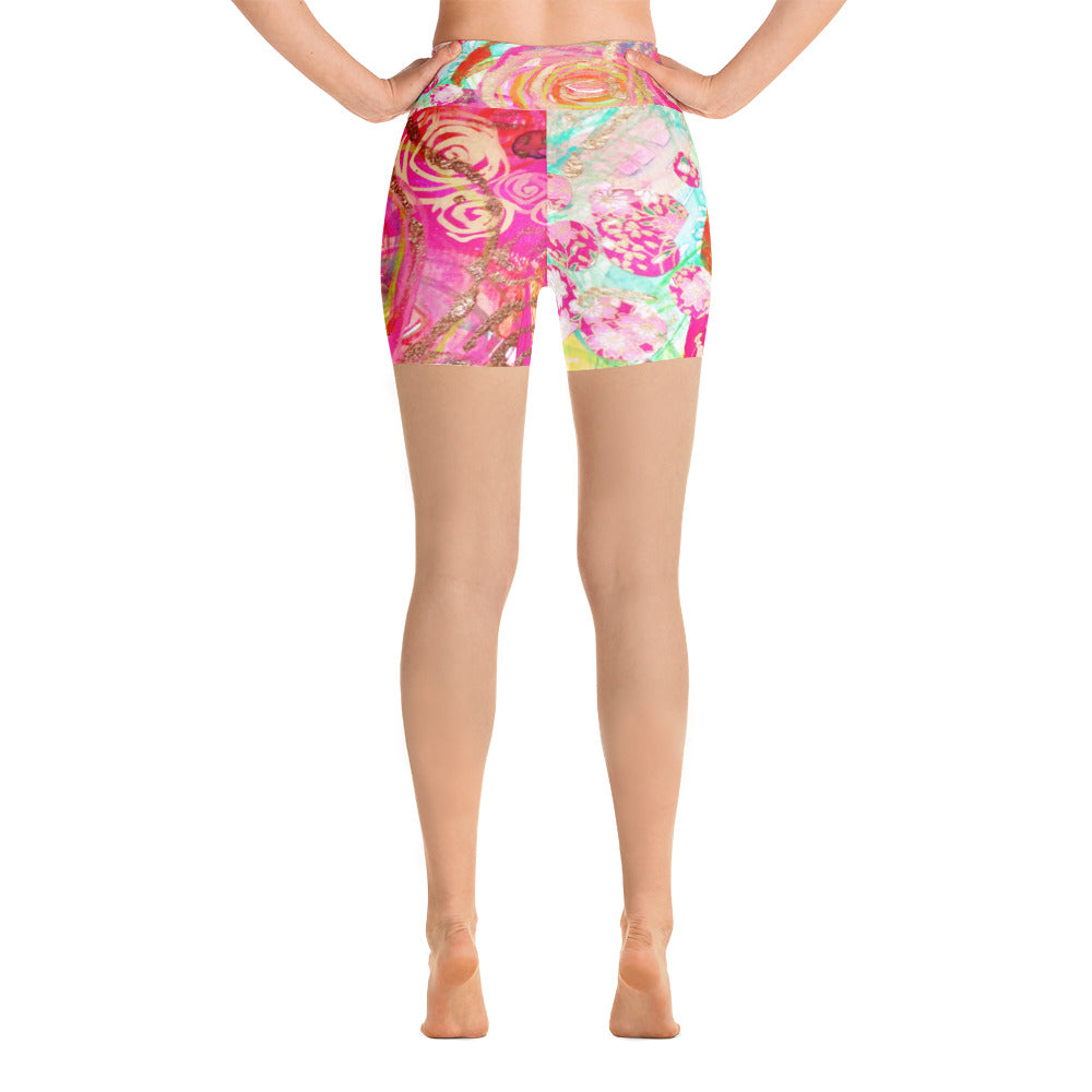 Yoga Shorts Rumi "there is a language that doesn't use words - listen"