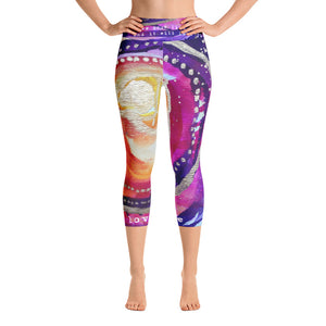 Yoga Capri Pants "love your life and it will love you back"
