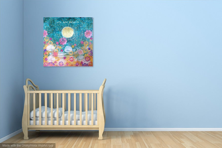 yoga art, yoga gifts, yoga wall art, lotus wall art, lotus painting, yoga studio decor