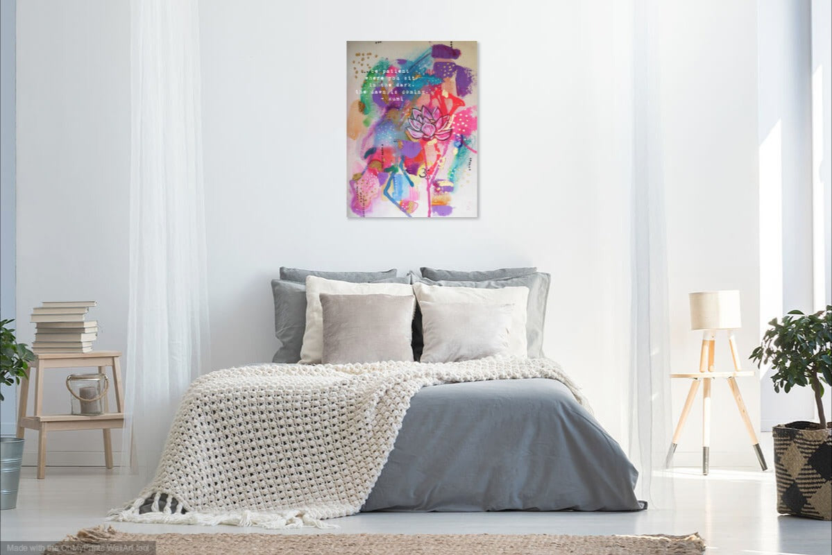 be patient where you sit in the dark, the dawn is coming