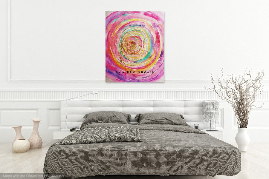 you are enough, yoga art