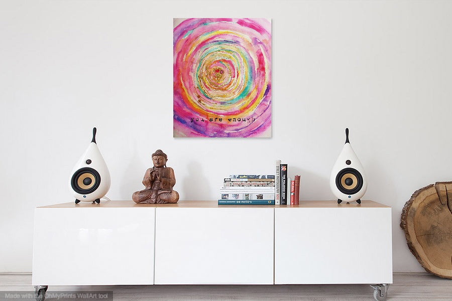 you are enough, yoga art