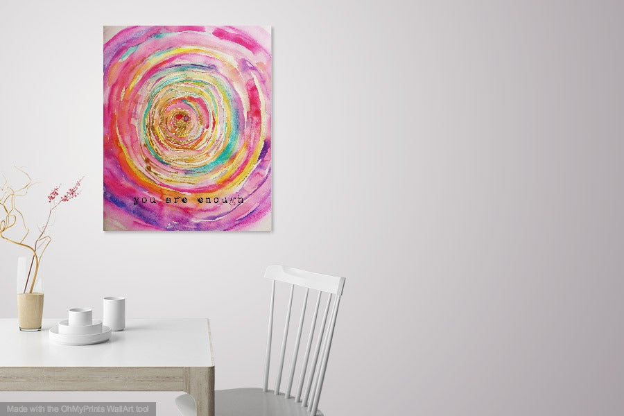 you are enough, yoga art