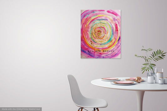 you are enough, yoga art