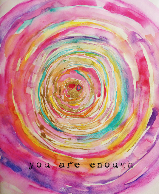 you are enough, yoga art
